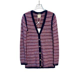 Chanel Women’s multicolor striped tweed cardigan